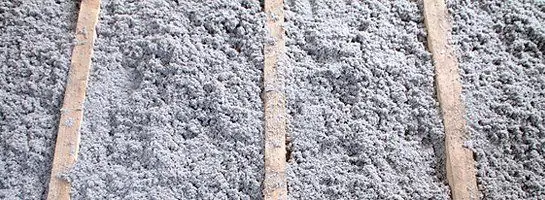Close up texture of fresh blown in insulation